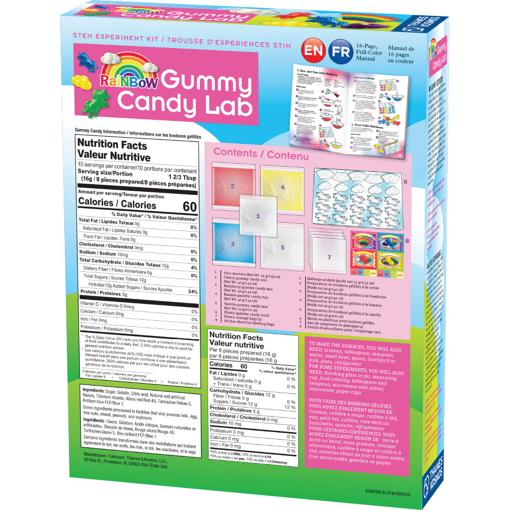 Rainbow Gummy Candy Lab 2L (EN/FR) STEM Thames & Kosmos   