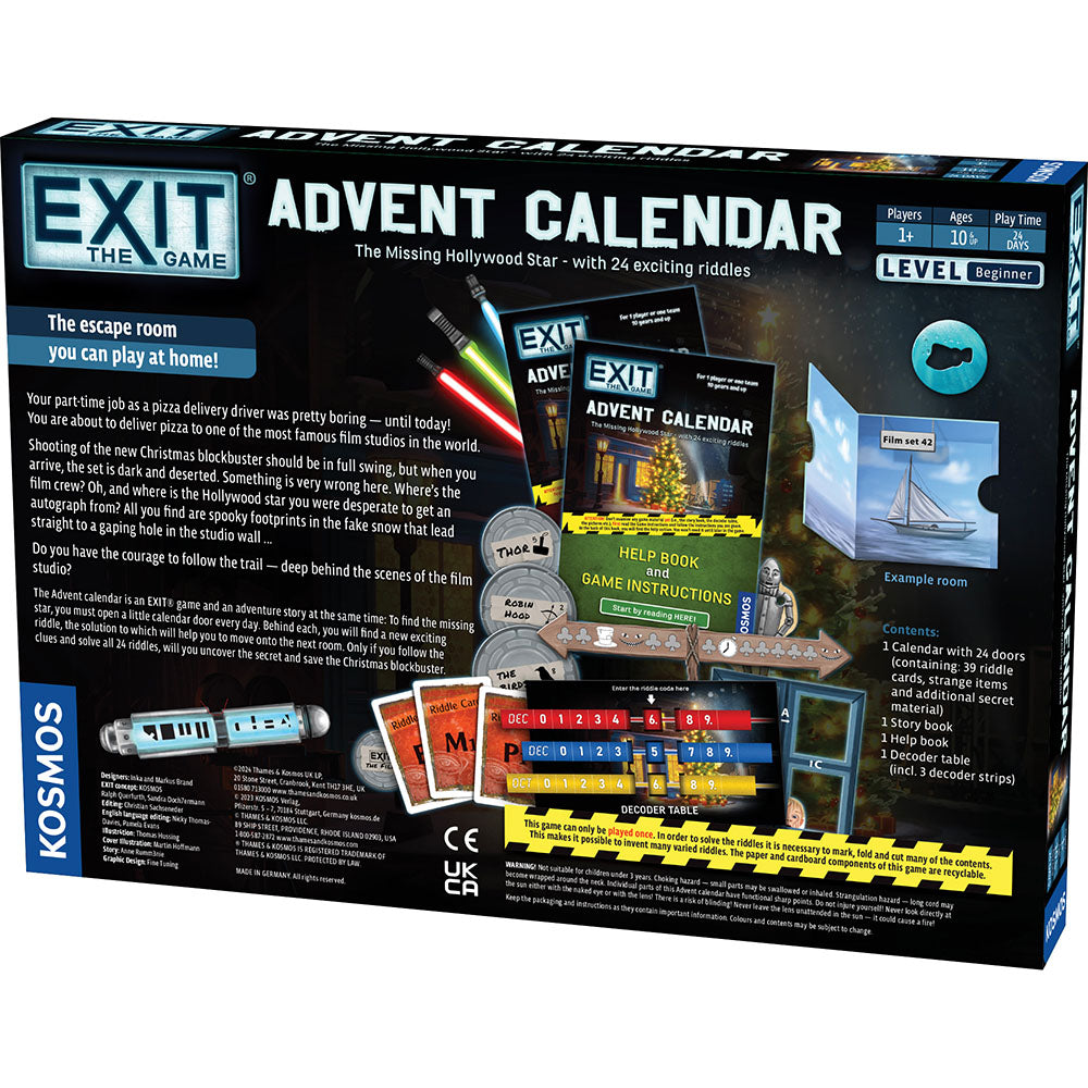 EXIT: The Game - Advent Calendar - The Missing Hollywood Star Games Thames & Kosmos   