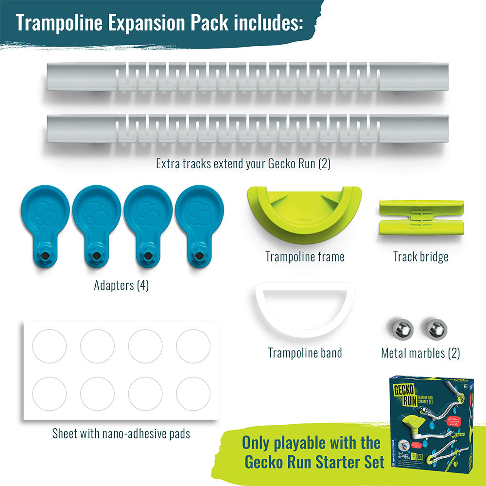 Gecko Run: Marble Run Trampoline Expansion Pack Marble Runs Thames & Kosmos   