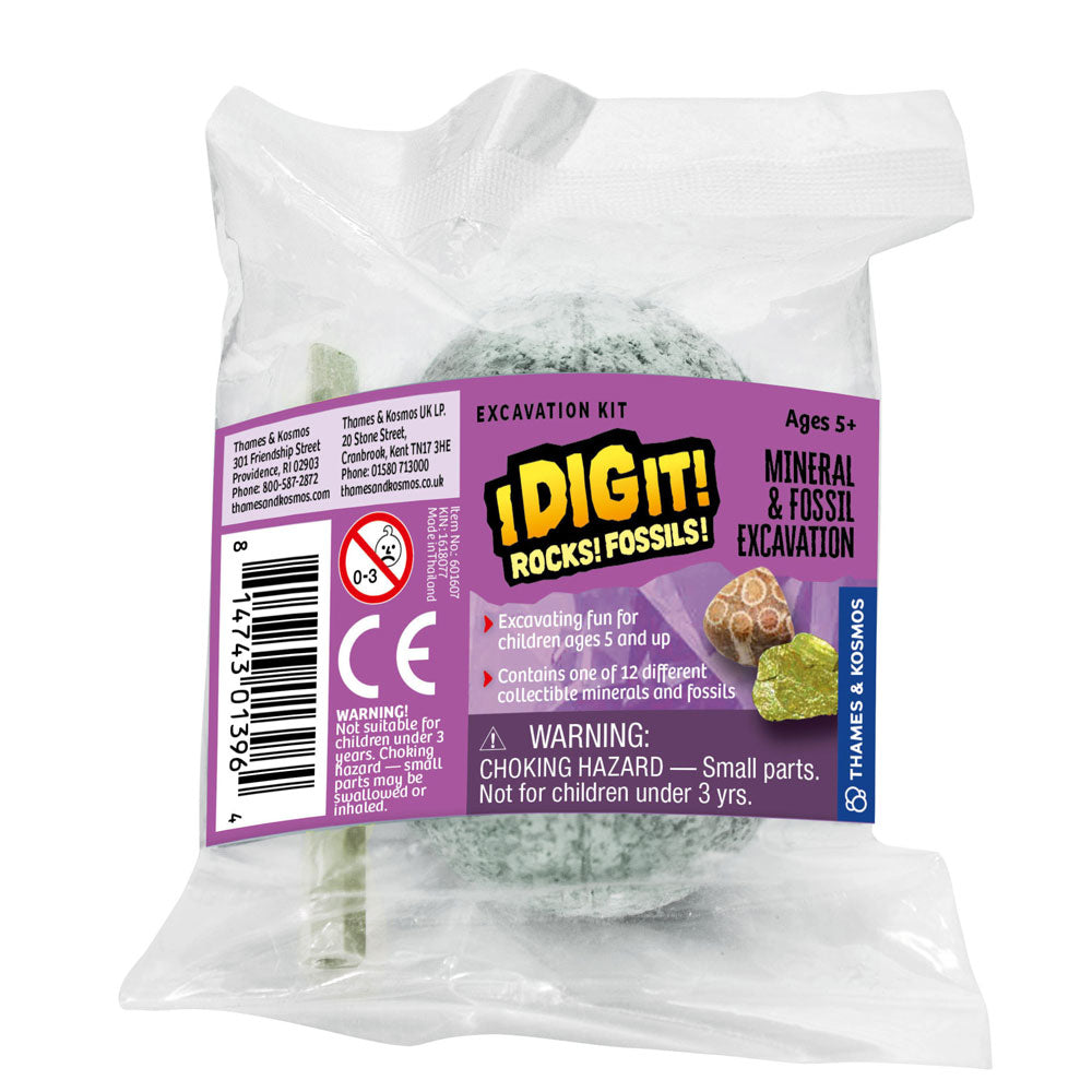 I Dig It! Rocks & Fossils - 24 Mini Excavation Gift Set STEM Thames & Kosmos   