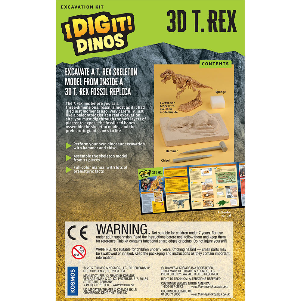 I Dig It! Dinos - 3D T. Rex Excavation Kit STEM Thames & Kosmos   