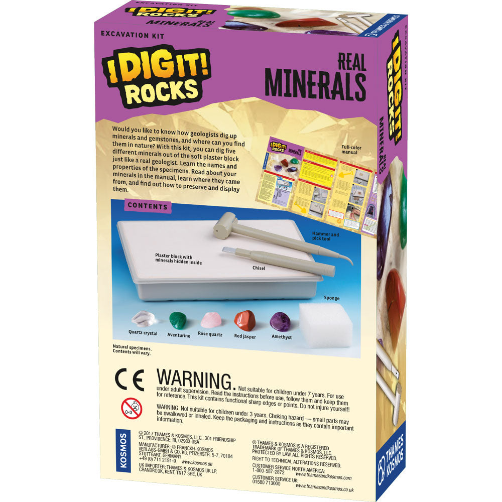 I Dig It! Rocks - Real Minerals Excavation Kit STEM Thames & Kosmos   