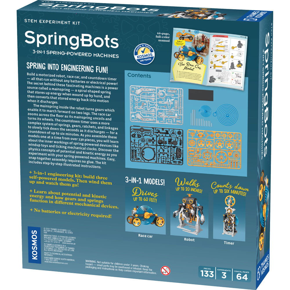 SpringBots: 3-in-1 Spring-Powered Machines STEM Thames & Kosmos   