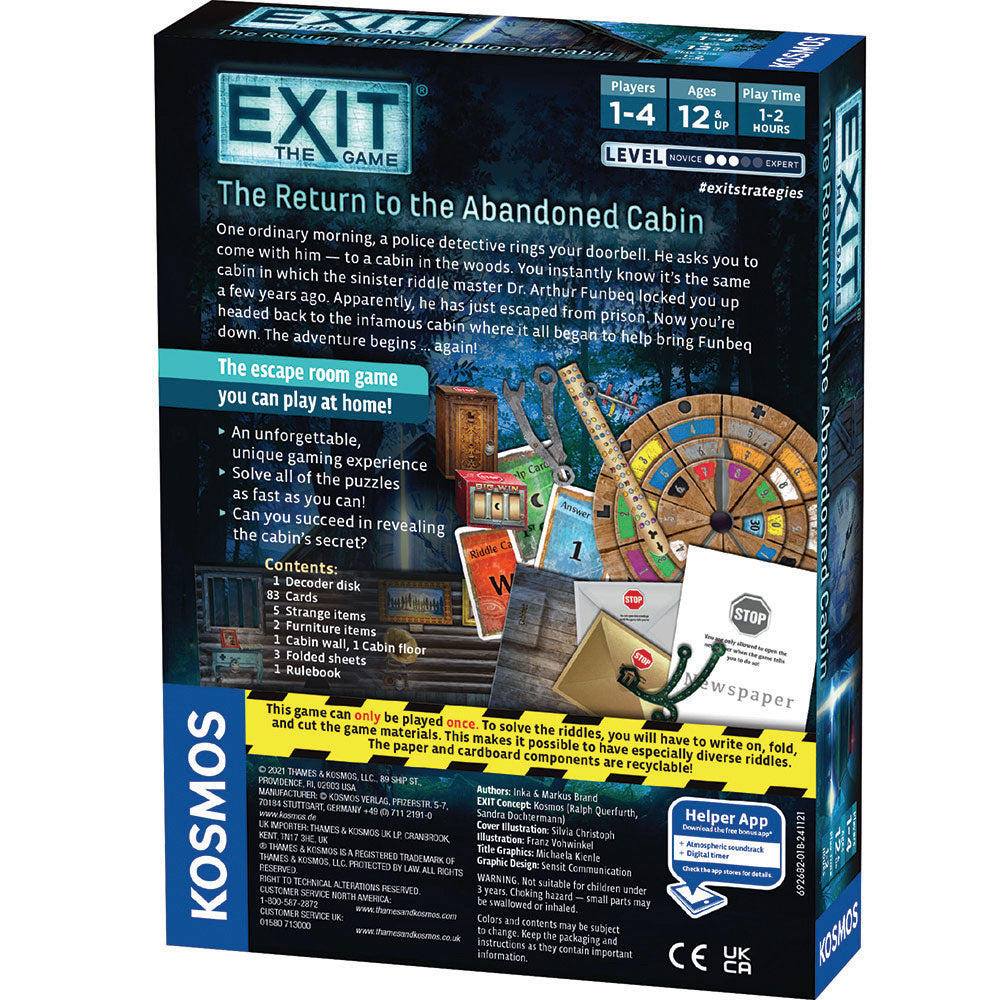 EXIT: The Return to the Abandoned Cabin Games Thames & Kosmos   