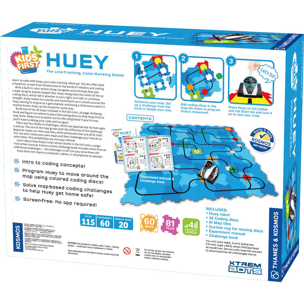 Kids First Huey: The Line-Tracking, Color-Sensing Robot STEM Thames & Kosmos   