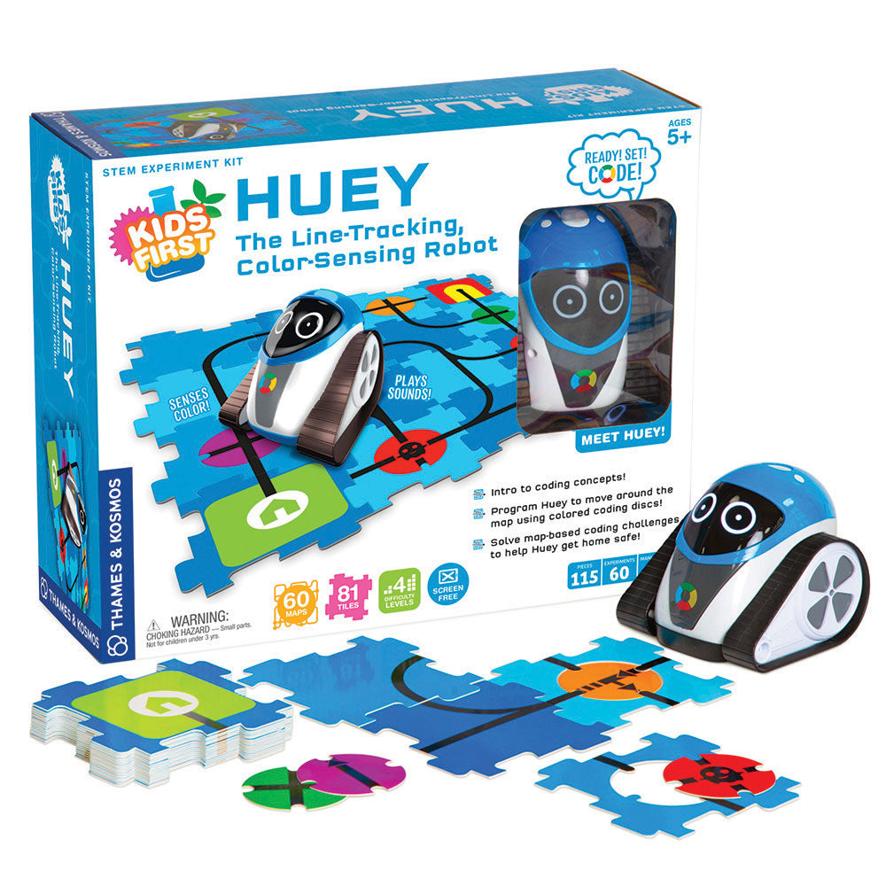 Kids First Huey: The Line-Tracking, Color-Sensing Robot STEM Thames & Kosmos   