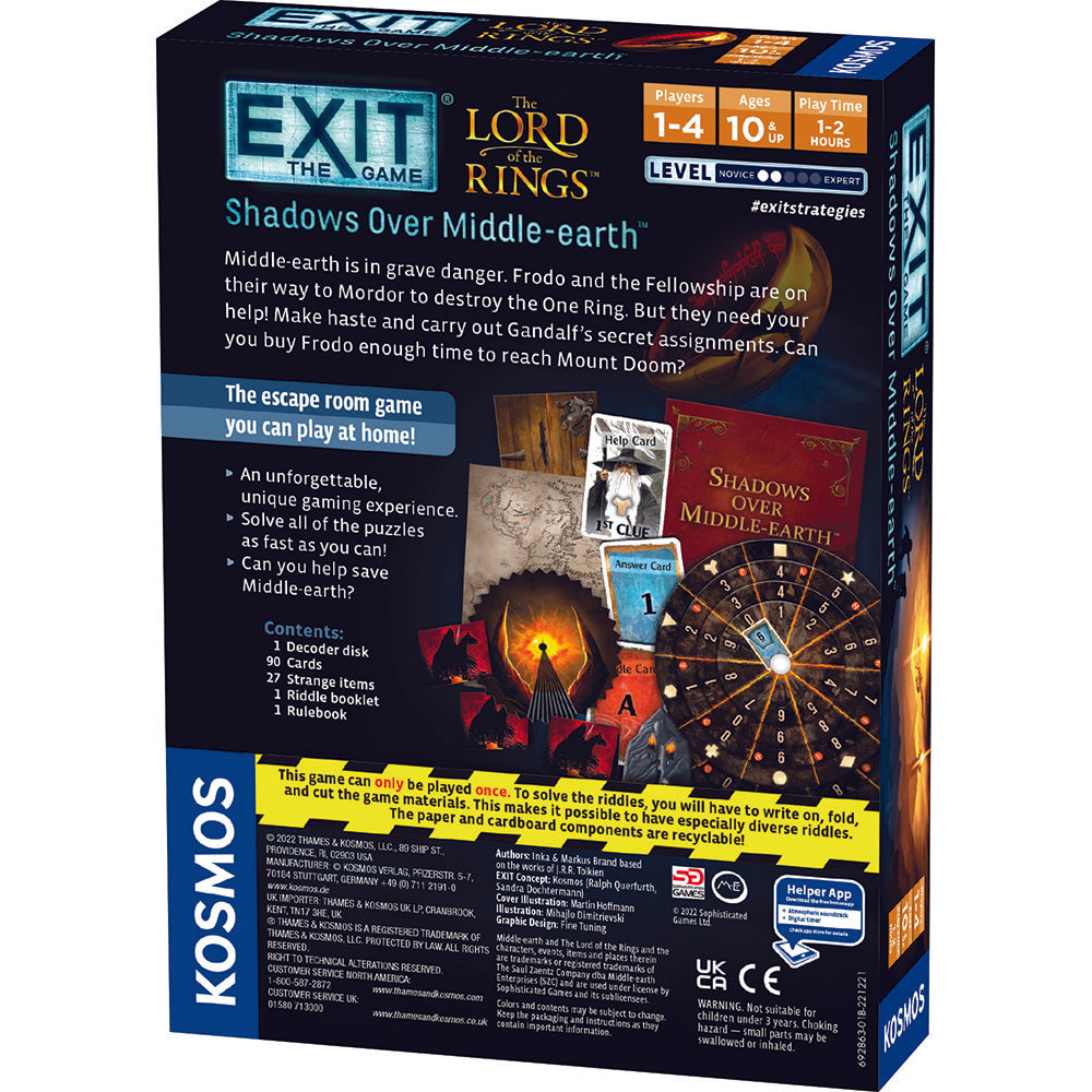 EXIT: The Lord of the Rings - Shadows Over Middle-earth Games Thames & Kosmos   